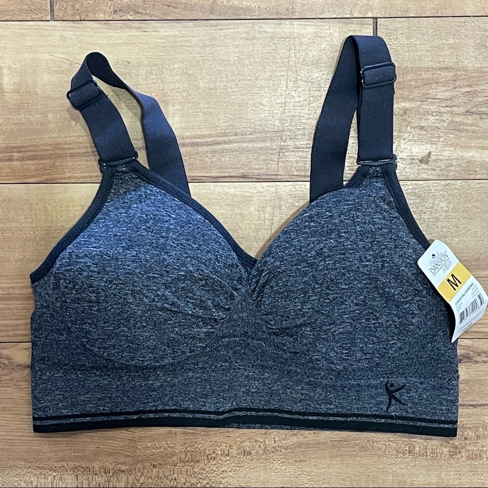 NWT Danskin Now Convertible Gray Sports Bra Medium